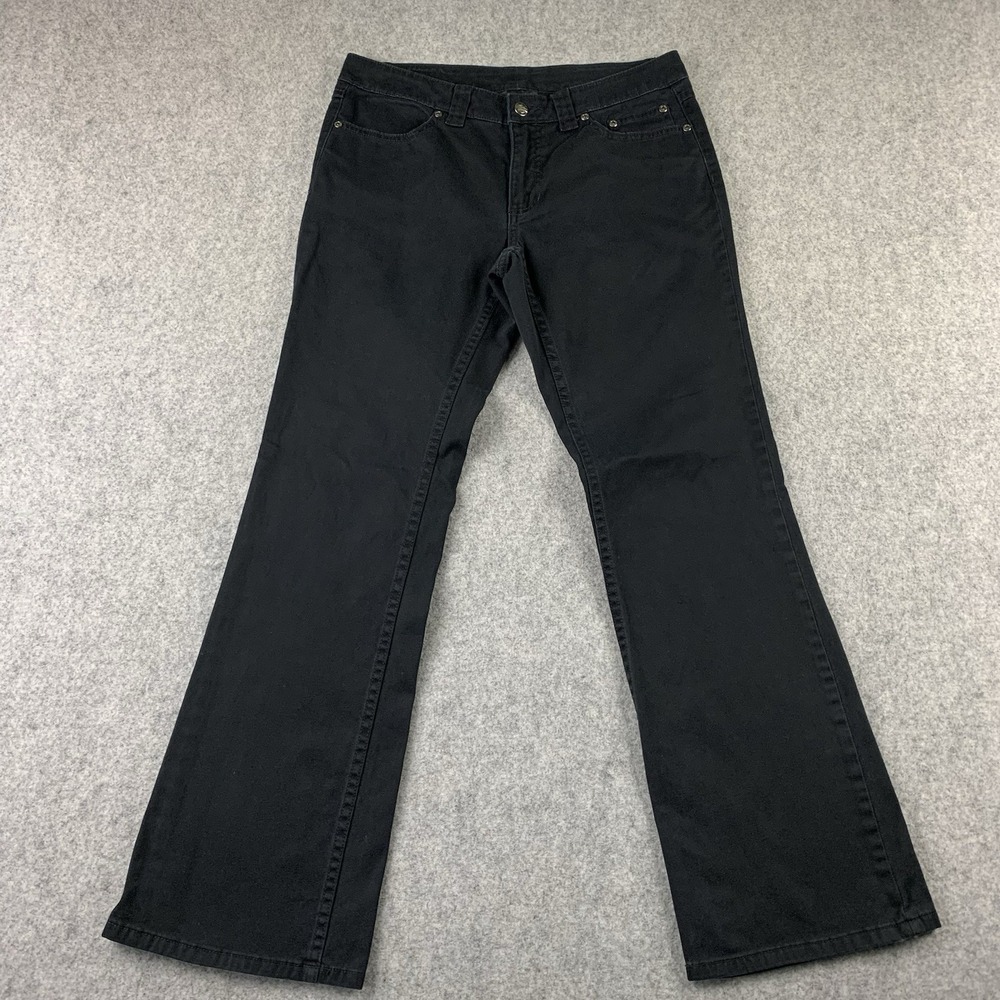 Harley Davidson Jeans Womens Size 6 Black Bootcut Dark Wash Casual Riding 33x29